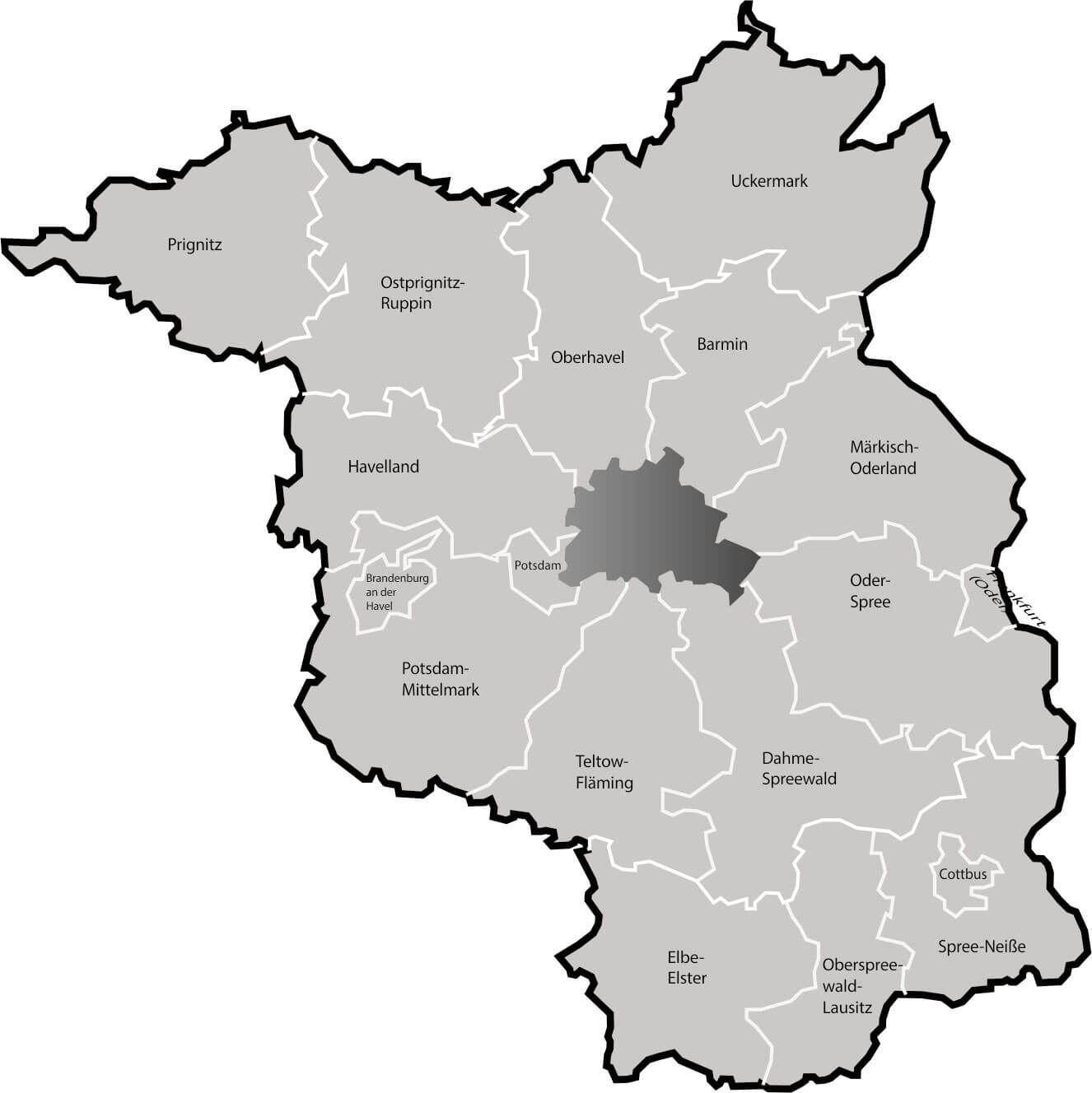 Karte von Brqndeburg
